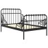 Estructura de cama extensible metal negra 80x130/200