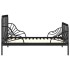 Estructura de cama extensible metal negra 80x130/200