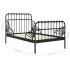 Estructura de cama extensible metal negra 80x130/200