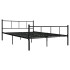 Estructura de cama de metal negro 140x200