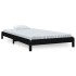 Cama apilable de madera pino maciza negro 90x200