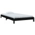 Cama apilable de madera pino maciza negro 90x200