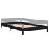 Cama apilable de madera pino maciza negro 90x200