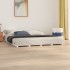 Estructura de cama madera maciza de pino blanco 180x200