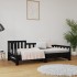 Sofá cama extraíble madera maciza de pino negro 2x(80x200)