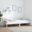 Sofá cama madera maciza de pino blanco 90x190 cm