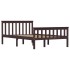 Estructura de cama madera maciza pino marrón oscuro 120x200