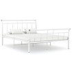 Estructura de cama de metal blanco 140x200 cm