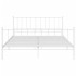 Estructura de cama de metal blanco 180x200