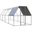 Jaula gallinero de exterior de acero galvanizado 2x8x2 m