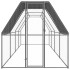 Jaula gallinero de exterior de acero galvanizado 2x8x2