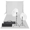 Kit de estudio fotográfico con set de luces y fondo