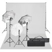 Kit de estudio fotográfico con set de luces y fondo