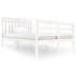 Estructura de cama madera maciza blanca 120x200