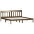 Estructura de cama madera maciza de pino marrón miel 200x200