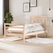 Estructura de cama madera maciza 100x200 cm