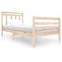 Estructura de cama madera maciza 100x200