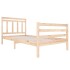 Estructura de cama madera maciza 100x200