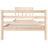 Estructura de cama madera maciza 100x200