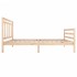 Estructura de cama madera maciza 100x200