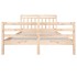 Estructura de cama de madera maciza 150x200