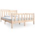 Estructura de cama de madera maciza 150x200