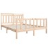 Estructura de cama de madera maciza 150x200