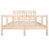 Estructura de cama de madera maciza 150x200