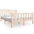 Estructura de cama de madera maciza 160x200