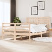 Estructura de cama madera maciza 140x200 cm