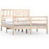 Estructura de cama madera maciza 140x200