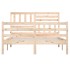 Estructura de cama madera maciza 140x200