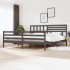 Estructura de cama de madera maciza gris 200x200