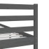 Estructura de cama de madera maciza gris 200x200