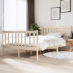 Estructura de cama de madera maciza 140x190 cm