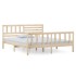 Estructura de cama de madera maciza 140x190