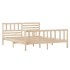 Estructura de cama de madera maciza 140x190