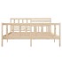 Estructura de cama de madera maciza 140x190