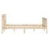 Estructura de cama de madera maciza 140x190