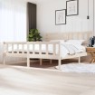 Estructura de cama de madera maciza 200x200 cm