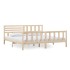 Estructura de cama de madera maciza 200x200