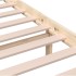 Estructura de cama de madera maciza 200x200