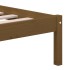 Estructura de cama madera maciza de pino marrón miel 120x200