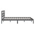 Estructura de cama de madera maciza gris super king 180x200