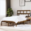 Estructura de cama madera maciza de pino marrón miel 140x200 cm