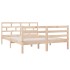 Estructura de cama de madera maciza de pino 140x190