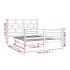 Estructura de cama madera maciza blanca King Size 150x200