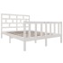 Estructura de cama madera maciza de pino blanco 135x190