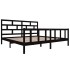 Estructura de cama de madera maciza de pino negro 200x200