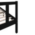 Estructura de cama de madera maciza de pino negro 200x200